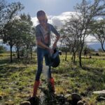girl planting a tree