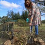 woman planting a tree