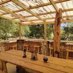 outside kitchen area